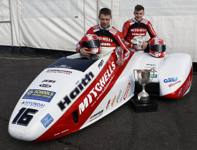 Ben and Tom Birchall with the Bill Boddice Trophy